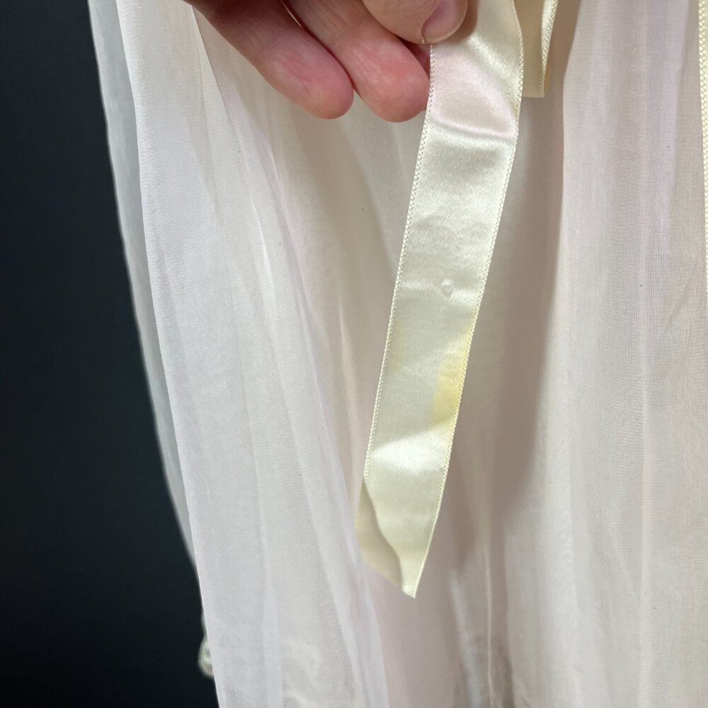 Vintage 1950s Vanity Fair Nightgown Layered Pale Pink Lace Sleeveless *Flaw - Picture 8 of 13